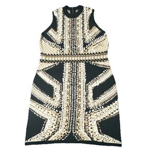 Ashley Stewart Women’s 18/20w Bodycon Sweater Dress Geometric Print Elegant New